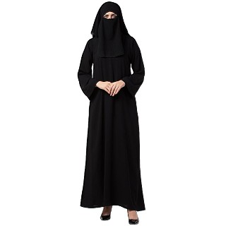 Arabian abaya with naqaab set- Black